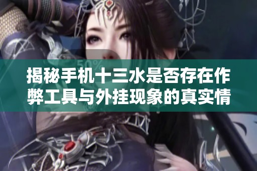 揭秘手机十三水是否存在作弊工具与外挂现象的真实情况与用户体验分析