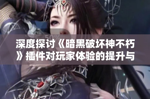 深度探讨《暗黑破坏神不朽》插件对玩家体验的提升与全面解析
