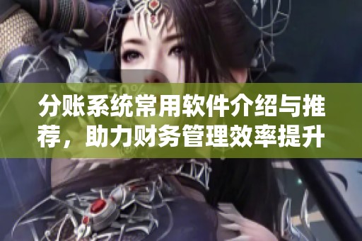 分账系统常用软件介绍与推荐，助力财务管理效率提升