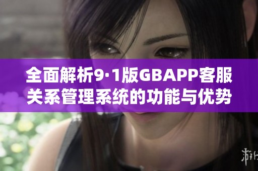 全面解析9·1版GBAPP客服关系管理系统的功能与优势
