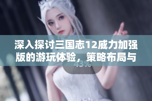 深入探讨三国志12威力加强版的游玩体验，策略布局与战术执行的完美结合之旅