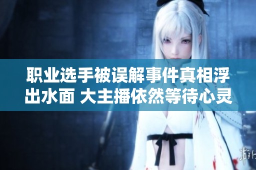 职业选手被误解事件真相浮出水面 大主播依然等待心灵的原谅