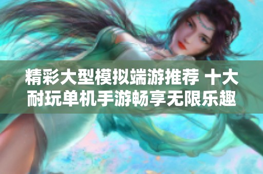 精彩大型模拟端游推荐 十大耐玩单机手游畅享无限乐趣与冒险体验
