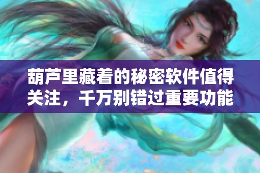 葫芦里藏着的秘密软件值得关注，千万别错过重要功能！