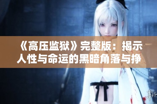《高压监狱》完整版：揭示人性与命运的黑暗角落与挣扎之旅