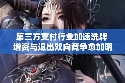 第三方支付行业加速洗牌 增资与退出双向竞争愈加明显