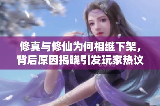 修真与修仙为何相继下架，背后原因揭晓引发玩家热议
