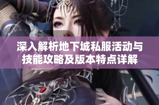 深入解析地下城私服活动与技能攻略及版本特点详解