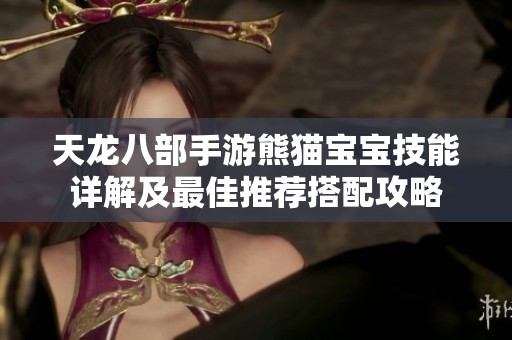 天龙八部手游熊猫宝宝技能详解及最佳推荐搭配攻略