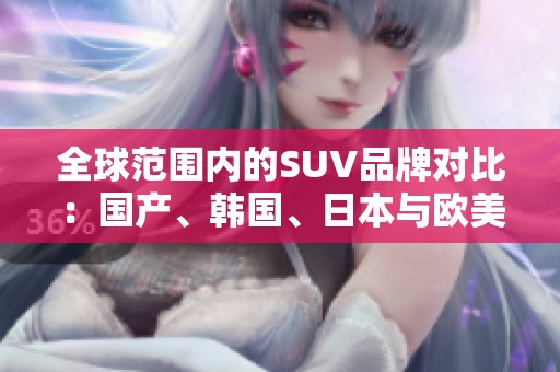 全球范围内的SUV品牌对比：国产、韩国、日本与欧美车型解析