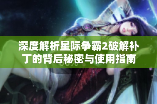 深度解析星际争霸2破解补丁的背后秘密与使用指南
