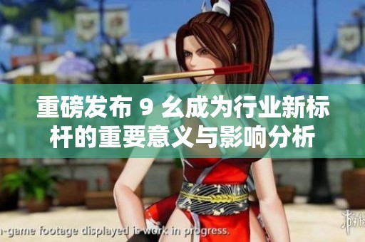 重磅发布 9 幺成为行业新标杆的重要意义与影响分析
