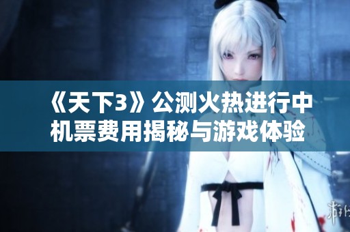 《天下3》公测火热进行中 机票费用揭秘与游戏体验分享