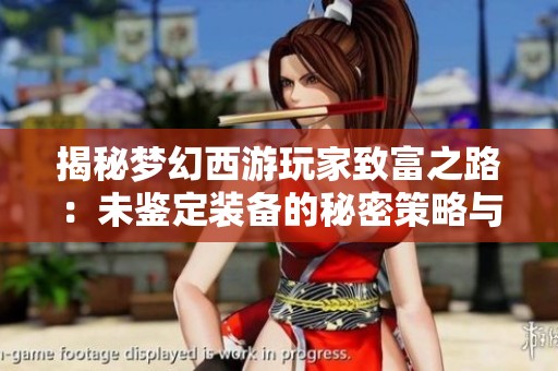 揭秘梦幻西游玩家致富之路：未鉴定装备的秘密策略与技巧