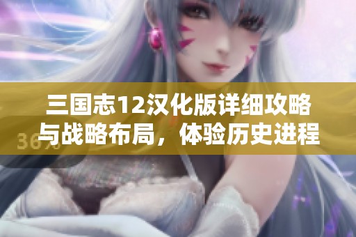三国志12汉化版详细攻略与战略布局，体验历史进程的完美结合