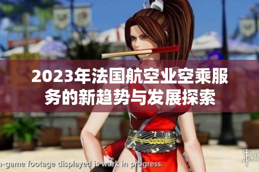 2023年法国航空业空乘服务的新趋势与发展探索