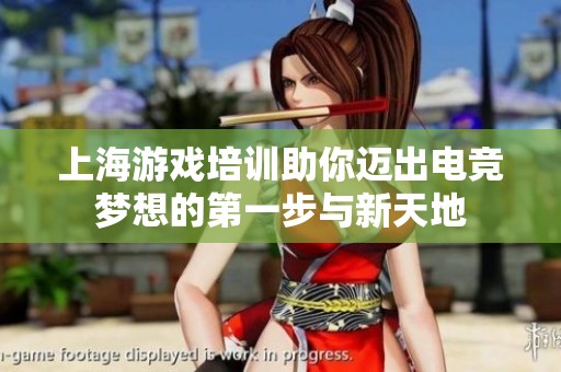 上海游戏培训助你迈出电竞梦想的第一步与新天地