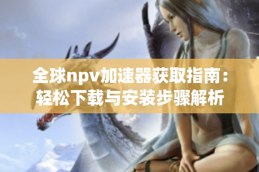 全球npv加速器获取指南：轻松下载与安装步骤解析