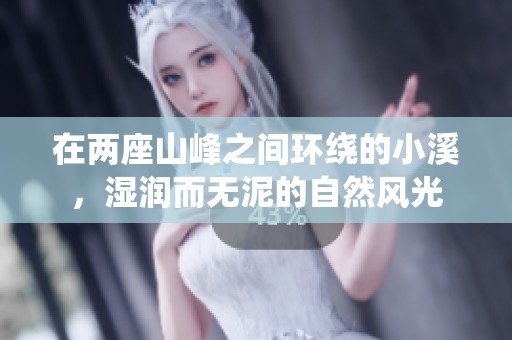 在两座山峰之间环绕的小溪，湿润而无泥的自然风光