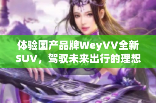 体验国产品牌WeyVV全新SUV，驾驭未来出行的理想选择