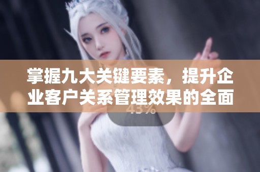 掌握九大关键要素，提升企业客户关系管理效果的全面指南