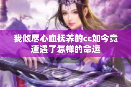 我倾尽心血抚养的cc如今竟遭遇了怎样的命运