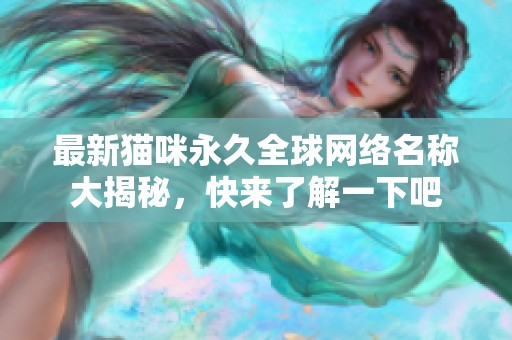 最新猫咪永久全球网络名称大揭秘，快来了解一下吧