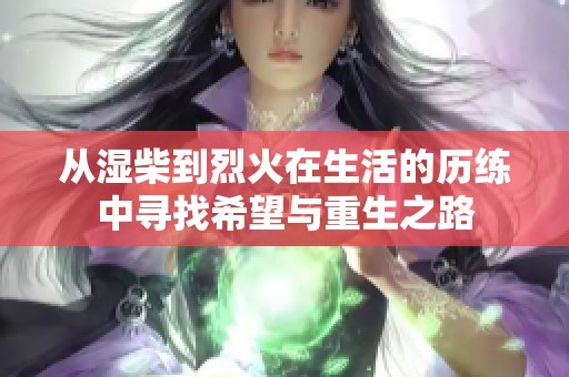 从湿柴到烈火在生活的历练中寻找希望与重生之路
