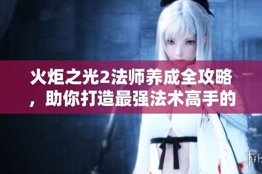 火炬之光2法师养成全攻略，助你打造最强法术高手的秘笈分享