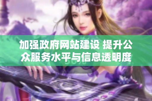 加强政府网站建设 提升公众服务水平与信息透明度