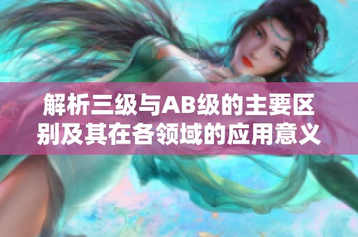 解析三级与AB级的主要区别及其在各领域的应用意义
