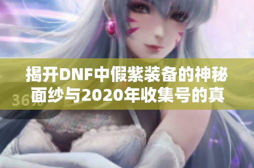 揭开DNF中假紫装备的神秘面纱与2020年收集号的真相探讨