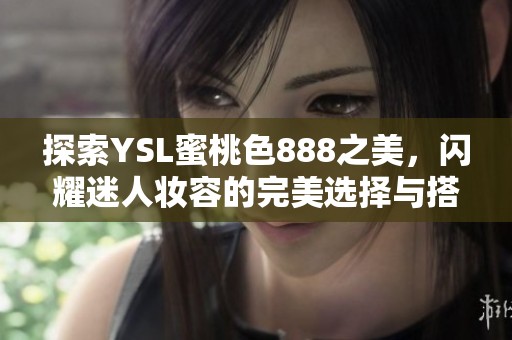 探索YSL蜜桃色888之美，闪耀迷人妆容的完美选择与搭配技巧分享