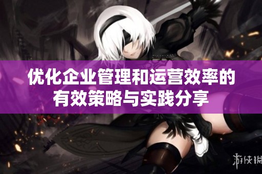 优化企业管理和运营效率的有效策略与实践分享