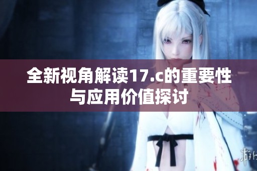全新视角解读17.c的重要性与应用价值探讨