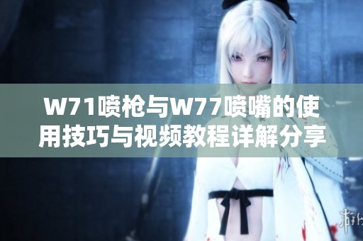 W71喷枪与W77喷嘴的使用技巧与视频教程详解分享