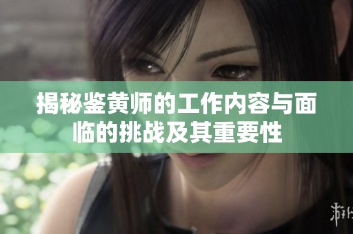 揭秘鉴黄师的工作内容与面临的挑战及其重要性